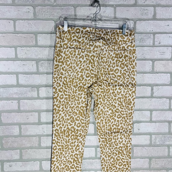 J. Crew NWT 10” High Rise Toothpick Skinny Jeans in Safari Leopard Print Size 29 - Picture 9 of 13